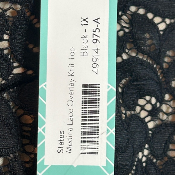 Lace overlay knit top sleeveless - Picture 4 of 6